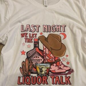 Bella Canvas White Tee with Pink and Brown Graphic